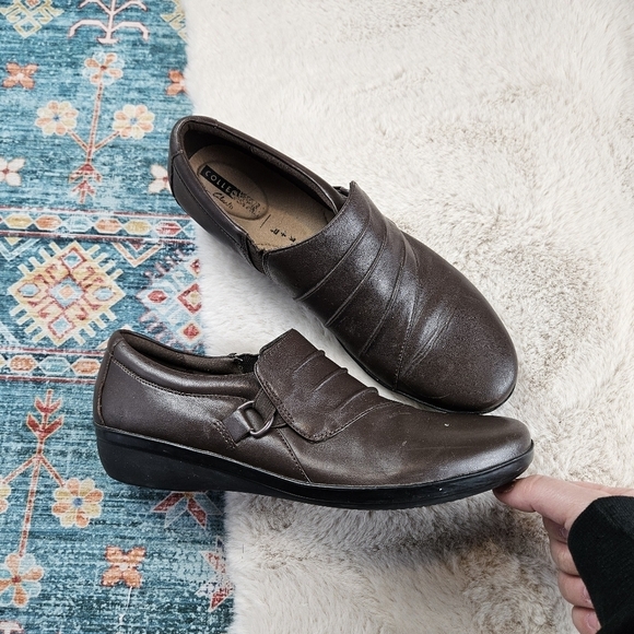 Clarks Women's Everlay Heidi Slip-On Loafer Brown US 9.5N